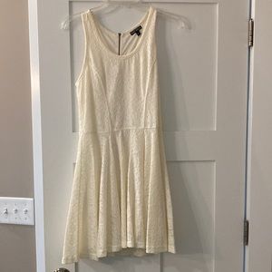 Express size small lace eyelet dress cream color